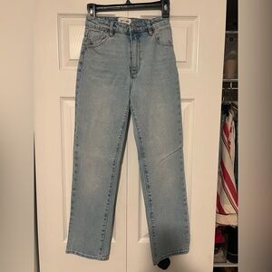 ROLLAS high rise straight jeans